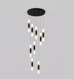 Villa tromba delle scale <span class=keywords><strong>lampadario</strong></span> duplex appartamento luce di lusso semplice <span class=keywords><strong>soggiorno</strong></span> a led lungo linea <span class=keywords><strong>lampadario</strong></span> - Product Image 6