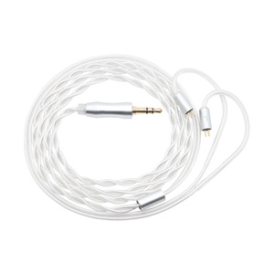 Cable de Audio Trenzado de Doble Hilo de Cobre Libre de Oxígeno Plateado con Conector MMCX de 3.5mm, 1.2m, para Auriculares Over-Ear e In-Ear - Product Image 4