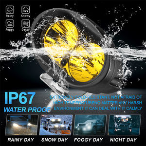 Système d'éclairage de <span class=keywords><strong>moto</strong></span> 4 pouces led antibrouillard jaune 3500k 12v 24v projecteur antibrouillard lampe de conduite led lumières pour <span class=keywords><strong>moto</strong></span> - Product Image 4