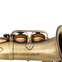 Saxophone soprano courbé Eb en laiton vert antique, vente en gros, logo personnalisé OEM ODM