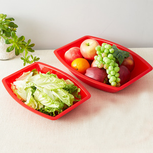 Plateau à fruits en plastique 30,5x22,5x5cm, style simple, pour la maison, plat à collation - Product Image 4