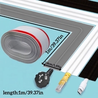 Cubierta Flexible para Cables, Protector de Cables de PVC para Piso, Cubierta Autoadhesiva para Cables, para Hogar, Oficina, Escritorio, TV, Cables de Computadora