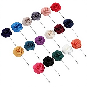 Broches de Tecido em Liga Metálica Populares, Várias Cores, Broches Coloridos de Flores para Roupas - Product Image 4