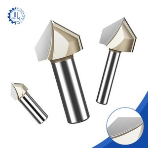 Mata <span class=keywords><strong>Router</strong></span> <span class=keywords><strong>CNC</strong></span> ukiran <span class=keywords><strong>3D</strong></span> 90 derajat, mata ukir V alur untuk alat pemotong kayu & MDF mendukung OEM & ODM - Product Image 1