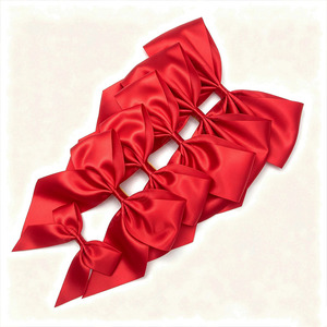 E-Magic – Nœuds en ruban de satin de tailles variées, prêts à l'emploi, grand nœud rouge avec adhésif pour boîtes de pâtisserie, fêtes et décoration intérieure XAM - Product Image 3