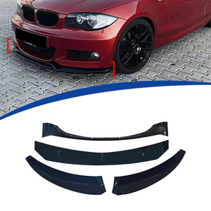 Alerón delantero BMW de 4 piezas en negro brillante con acabado mate para E82 Serie 1 2009 2011 - Product Image 1