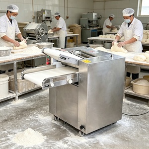 Machine à étaler la pâte automatique, presse à pizza commerciale, rouleau pour <span class=keywords><strong>boulangerie</strong></span>, fabrication de tortillas et de nouilles - Product Image 1