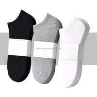 Chaussettes basses unisexes confortables de haute qualité pour hommes, idéales pour les affaires, couleur personnalisable noir et blanc