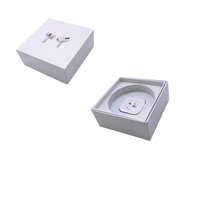 Boîte cadeau en carton blanc personnalisée en gros, avec lamination mate, couvercle rigide et base pour emballage d'écouteurs sans fil, d'écouteurs intra-auriculaires et d'écouteurs