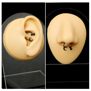 Anneaux de piercing en acier chirurgical 16G pour le nez, le septum, le cartilage, l'hélix, le <span class=keywords><strong>tragus</strong></span>, l'oreille, le lèvre, en forme de <span class=keywords><strong>fer</strong></span> à <span class=keywords><strong>cheval</strong></span> - Product Image 4