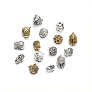Antique Gold And <b>Silver</b> Metal Loose <b>Beads</b> Mixed Shapes For Jewelry Making Zinc Alloy Plated Spacers Buddha Lion Leopard Head - Product Image 1
