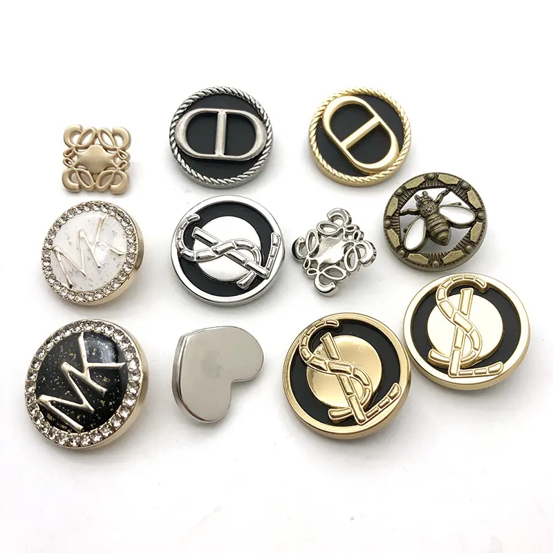 Popular Botones Designer Brand Metal Button Zinc Sew On Luxury Metal Button For Coat Shirt