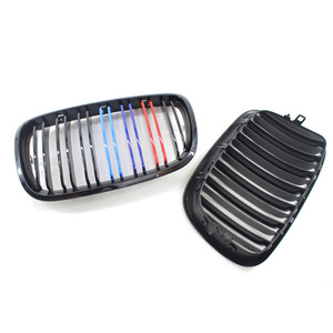Parrilla Delantera Doble Línea Negra Brillante Versión M para BMW E70 X5 2007-2013, Mejora de Parachoques, Plástico ABS - Product Image 2