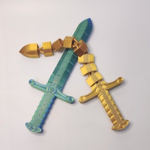 ดาบและแส้ของเล่นขนาดเล็กพิมพ์ 3 มิติหลากสีสัน ของเล่นสะสมสุดสร้างสรรค์ - Product Image 1