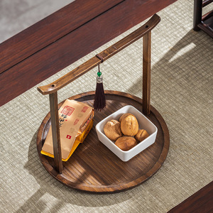 Chinese Retro Style Bamboo <b>Tray</b> With Handles Tea And Snack Plate For Teahouse Home Use Solid Color 038 - Product Image 4