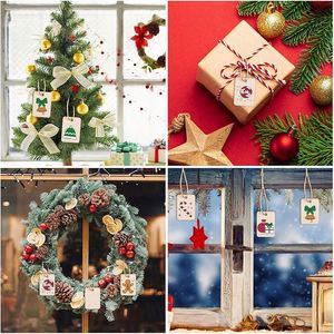 Rectangular Wooden Pendant Unique Handicraft for Home Christmas Decoration <b>Blank</b> Keychain Supply - Product Image 5