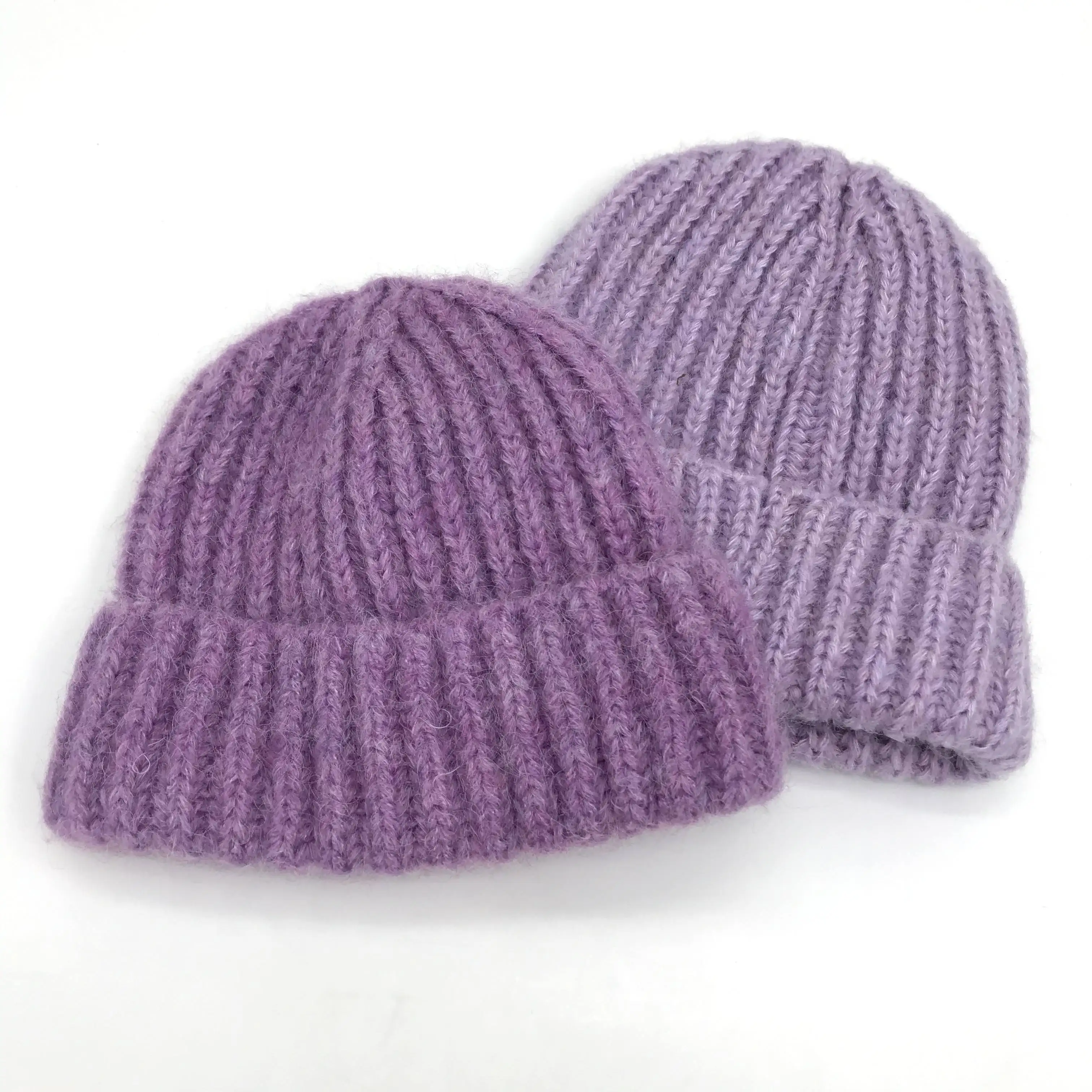 Moda novo estilo malha gorro chapéu worm mohair material cochilado fio liso inverno chapéu