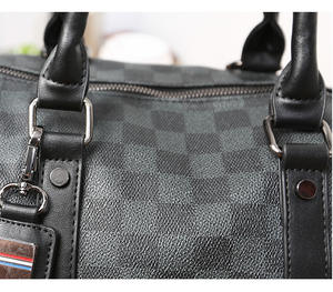 Sac de Voyage à Carreaux en PU, Bagage Portable pour Rangement d'Affaires de Bébé, Imperméable et Résistant à l'Usure, Sac de Sport Personnalisé de Grande Capacité pour les Loisirs - Product Image 6