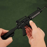 Senapan Mainan Logam Murah Realistis Model 28cm Senapan Mainan Model 1:3 AR15 M4A1 Mini Perakitan Senapan Mainan untuk Dewasa