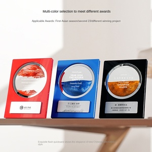 Médaille de récompense en cristal personnalisée - Design créatif de sable mouvant |   Trophée de concessionnaire de plaques d'immatriculation imprimées en UV - Product Image 4