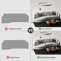 Modernes Graues Stoff-Ecksofa mit Chaiselongue Gepolstert für Wohnzimmer Apartment Hotel Großhandel Fabrik