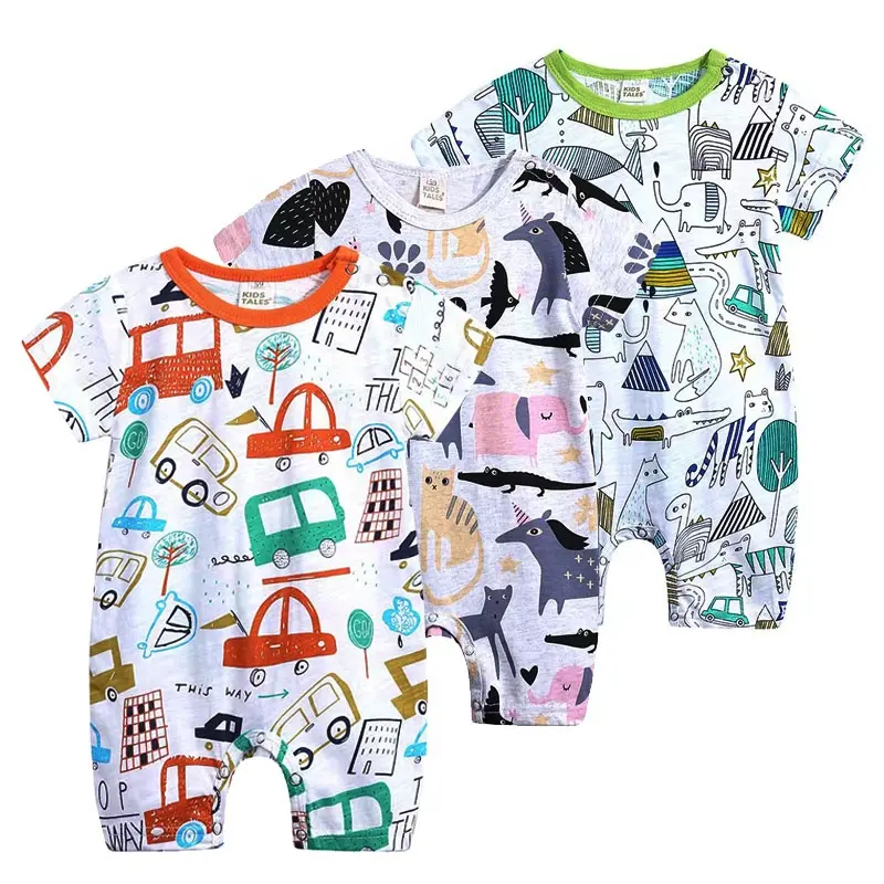 Boy Baby Clothes 100% Cotton 0 3 6 9 12 18 Months Short Sleeve Summer Girls Boys Rompers Toddler Infant Baby Boy Cute Clothes