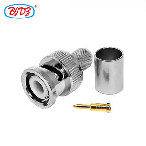 Bncオスrg6ピンチューブプラグRF同軸ケーブルBNCコネクタ - Product Image 3