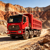 Truk Dump SINO HOWO NX 8X4 Sistem Rem Udara, Truk Tipper Tambang Aman untuk Transportasi Segala Cuaca