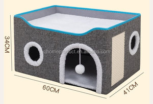 Modern Soft and Plush <strong>Cat</strong> Cot <strong>Bed</strong> with Washable <strong>Cover</strong> Cozy <strong>Cat</strong> Furniture Set for <strong>Cats</strong> - Product Image 3