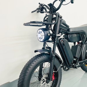 จักรยานไฟฟ้าล้อโตขายดีสำหรับผู้ใหญ่ 52V 40Ah แบตเตอรี่ลิเธียมคู่ เบาะคู่ จักรยานอีไบค์ในเมืองพร้อมระบบกันสะเทือนเต็มรูปแบบ - Product Image 2