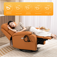Salon moderne de luxe inclinable intelligent multifonctionnel canapé en cuir simple chaise de loisirs inclinable en cuir