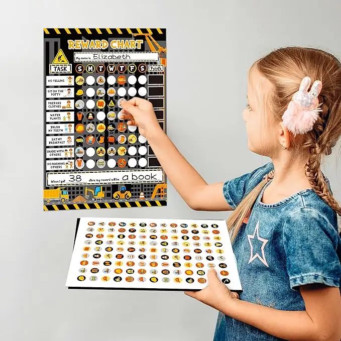 Calendario di Routine quotidiano personalizzato per bambini con carta magnetica cancellabile per bambini