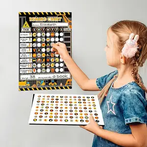 لوحة للأطفال مخطط ممسح مغناطيسي مخصصة للبيع بتخفيضات كبيرة جدول للأطفال للتمارين اليومية للأطفال مخطط ممسح مغناطيسي للأطفال
