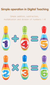 Ensemble de jeu de bowling d'intérieur pour enfants, quilles de bowling <span class=keywords><strong>en</strong></span> <span class=keywords><strong>mousse</strong></span> PU solide avec numéros, grand design de dessin animé OEM ODM - Product Image 3