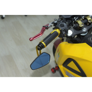 Rétroviseur de moto pliable CNC <span class=keywords><strong>en</strong></span> alliage d'aluminium avec verre bleu, rétroviseur de guidon universel pour scooter et vélo électrique - Product Image 3