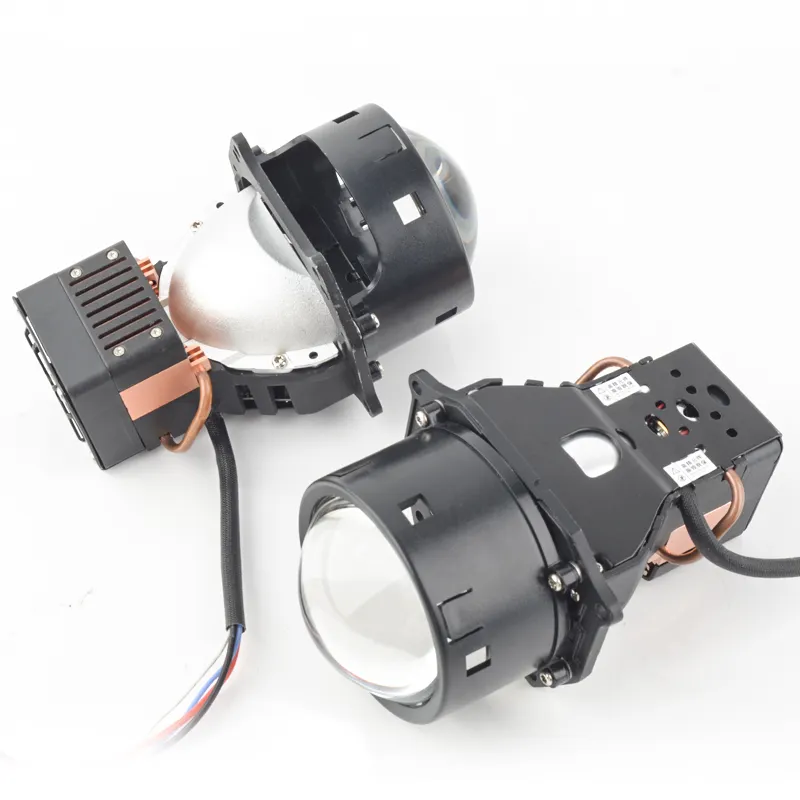 3 inç lazer Bi led projektör Lens farlar 67W hiperboloid araba güçlendirme Lens LED farlar