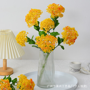 Flor Artificial Laixing Verde, Multicabeza, de Plástico Suave, para Decoración de Interiores y Exhibición en Bodas - Product Image 2
