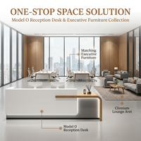 Comptoir de réception moderne et élégant avec éclairage LED, logo personnalisé, table de réception pour bureau, salon de beauté, hôtel, clinique