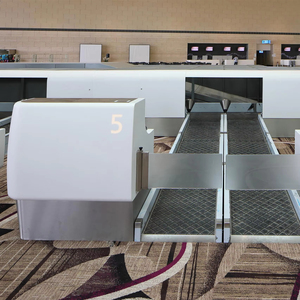 Comptoir de réception d'hôtel au design contemporain, dessus en surface solide, durable, réglable et extensible, comptoir de réception de luxe <span class=keywords><strong>Corina</strong></span> - Product Image 1