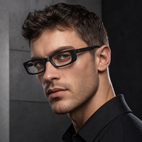 Monture de lunettes optiques carrées classiques en acétate coloré Mazzucchelli, monture intégrale, durable, de luxe