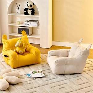 Sillón para niños, amarillo, blanco, verde, 38x38x35cm, asiento cómodo de tela para sala de estar, para niños de 3 años en adelante - Product Image 4