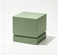 Boîte cadeau rigide vert émeraude mat avec fermeture magnétique, matériaux recyclés, couvercle/base en papier de qualité supérieure pour parfums, cosmétiques, fêtes