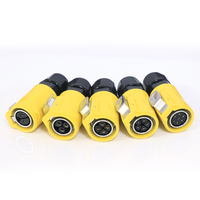 Conector Circular Impermeable LP20 BNC de Plástico con Bloqueo de Rosca, 3P IP68, Conexión Rápida, Enchufe y Toma