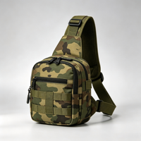 Sac à bandoulière tactique camouflage pour homme 8L, en polyester imperméable, système Molle, pour activités de plein air, randonnée, camping, tir, chasse