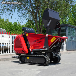 Minidumper <span class=keywords><strong>de</strong></span> orugas Rhinoceros XN800 0.8T, carretilla motorizada con volteo hidráulico para agricultura, paisajismo y construcción, con certificación CE - Product Image 4