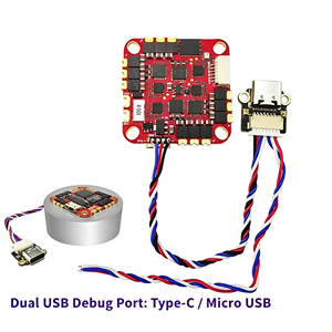 <span class=keywords><strong>HAKRC</strong></span> <span class=keywords><strong>F722</strong></span> 40A AIO ชุดควบคุมการบิน 4IN1 BLHELI_S ESC 2-6S บารอมิเตอร์ในตัว OSD บล็อกบ็อกซ์ สำหรับโดรน FPV Cinewhoop Toothpick - Product Image 5