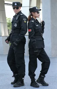 Roupas de guarda privado preto de tecido OME por atacado Uniforme de guarda de segurança de escritório de fábrica