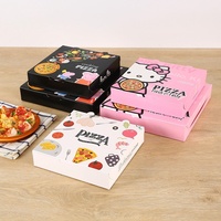Boîte à gaufres à pizza 6/7/8/9/10 pouces sur mesure ensemble 2mm carton recyclé emballage à emporter dessin animé alimentaire gâteau estampage dossier