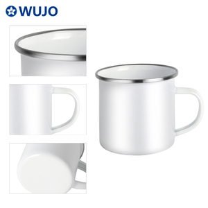 <span class=keywords><strong>Tazas</strong></span> de Metal blanco esmaltadas por sublimación, <span class=keywords><strong>tazas</strong></span> esmaltadas por sublimación, 12oz - Product Image 2