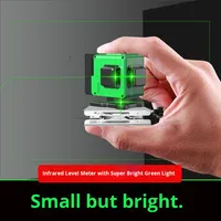 Mini niveau laser ultra-petit haute puissance, lumière verte, 16 lignes, pose de carrelage, nivellement automatique